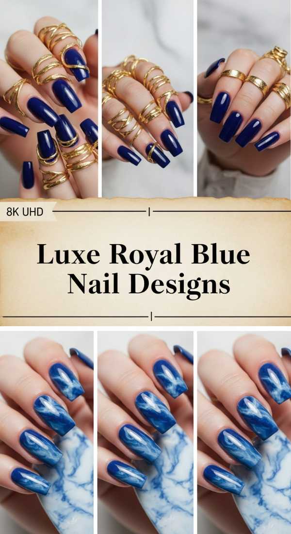 Luxe Royal Blue Nail Designs 6a08584b2957e