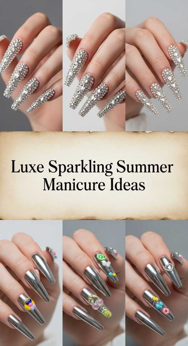 Luxe Sparkling Summer Manicure Ideas 6a13409ce1aad