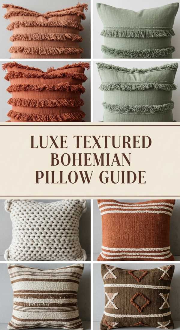 How to Design the Ultimate Earthy Modern Bohemian Oasis Luxe Textured Bohemian Pillow Guide 6a0ea15398c1b