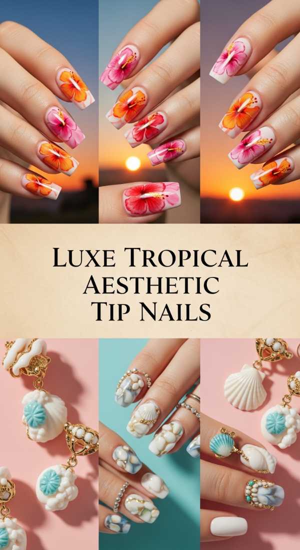 The Secret to a $100 Manicure in 10 Minutes: Luxury Press-On Essentials Luxe Tropical Aesthetic Tip Nails 6a1347e2e5e8c