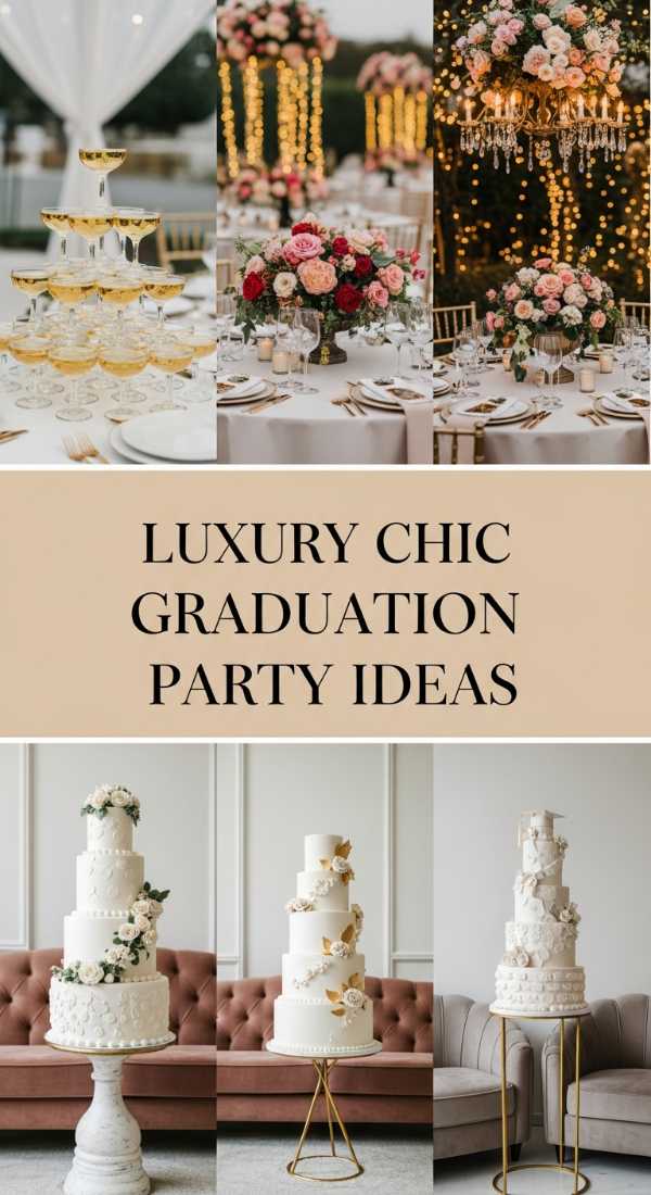 Gilded Gatherings: A Masterclass in High-End Holiday Style Luxury Chic Graduation Party Ideas 6a134931692e7