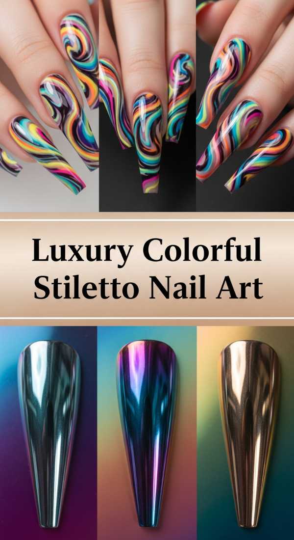 Luxury Colorful Stiletto Nail Art 6a08aff5d7557