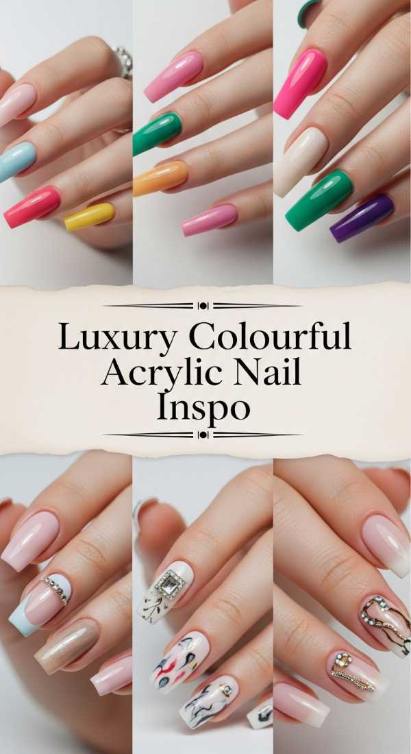 Luxury Colourful Acrylic Nail Inspo 6a08b1a7a7e13