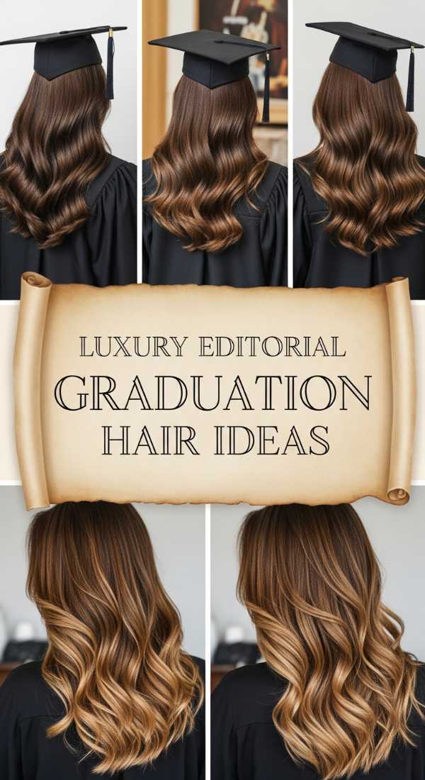 Tassel-Worthy Tresses: The Ultimate Guide to Luxe Graduation Hair Luxury Editorial Graduation Hair Ideas 6a08cb8734c6a
