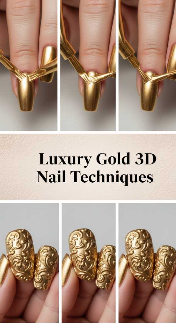 Luxury Gold 3d Nail Techniques 6a085b73905ff