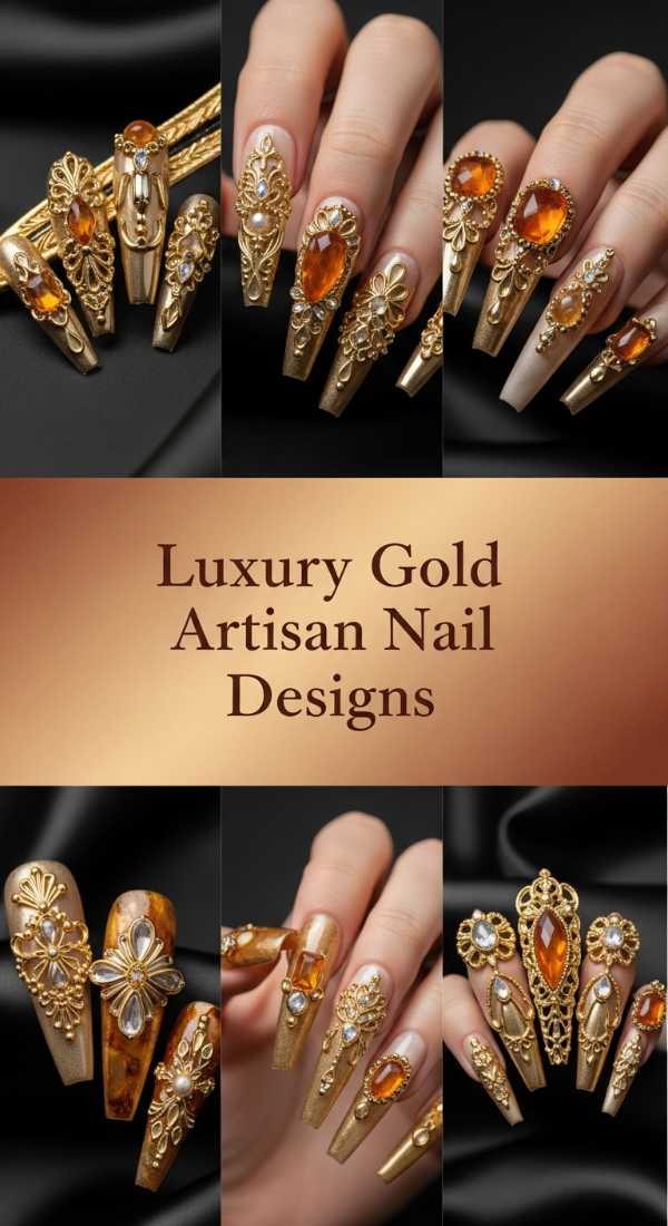 Luxury Gold Artisan Nail Designs 6a08581c64b89