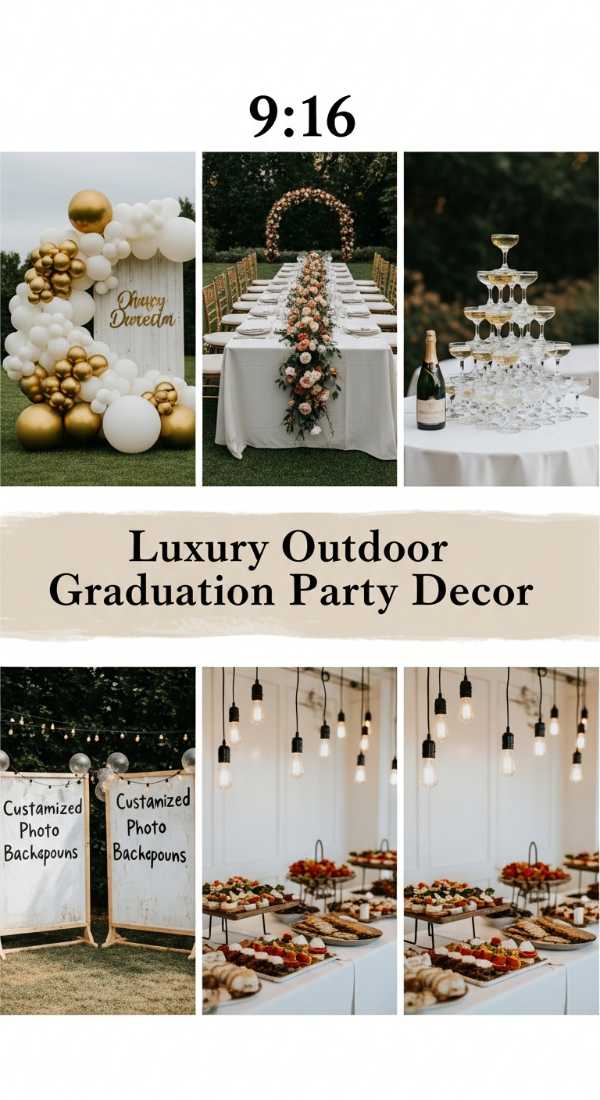Luxury Outdoor Graduation Party Decor 6a1340b753fdc