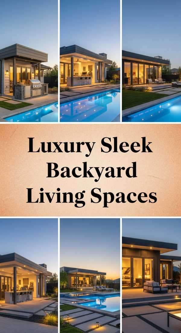 The New Standard of Living: Where Indoor Comfort Meets Outdoor Luxury Luxury Sleek Backyard Living Spaces 69ff475970998