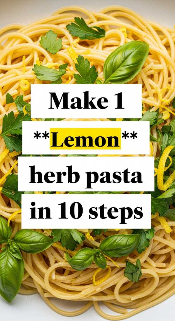 Pasta Perfection: The Ultimate Guide to Every Noodle You Love Make 1 Fresh Lemon Herb Pasta In 10 Steps 6a1097b530640
