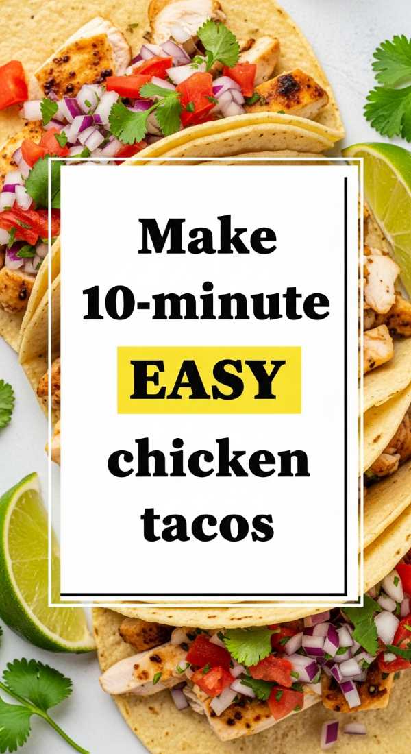 Make 10 Minute Easy Chicken Tacos 69f44754e5df8