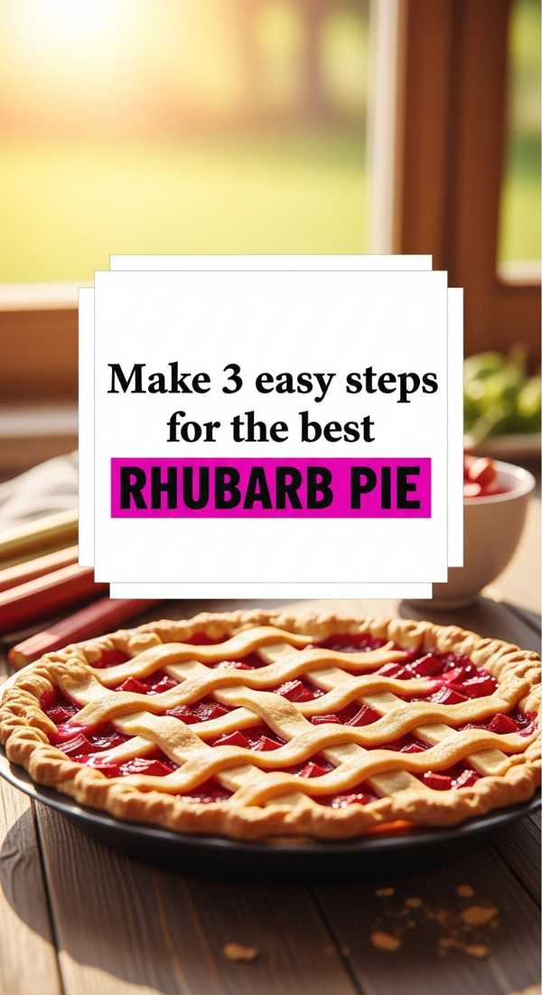 Make 3 Easy Steps For The Best Rhubarb Pie 6a06ee373e9c4