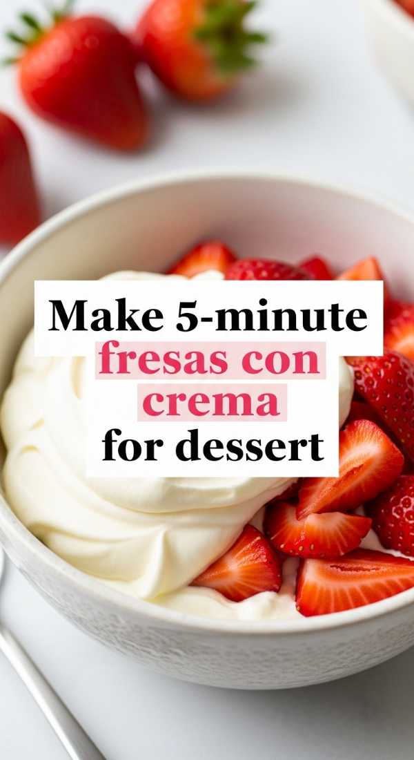 Make 5 Minute Fresas Con Crema For Dessert 6a06c21413f64
