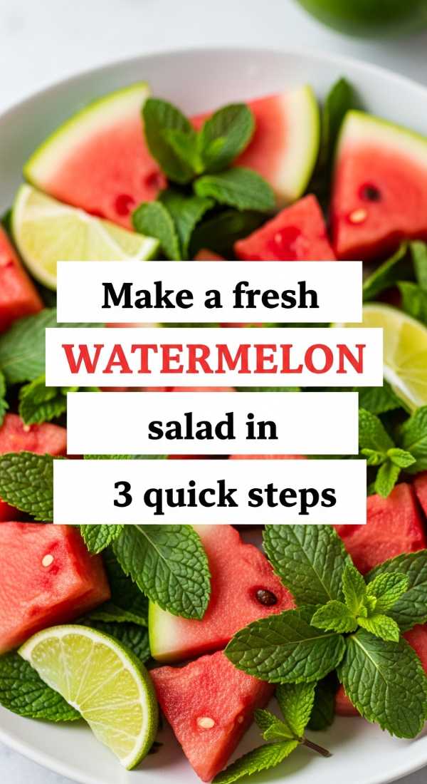 Sun, Sand, and Salads: The Only Summer Cookbook You Need Make A Fresh Watermelon Salad In 3 Quick Steps 6a06d00b06dc1