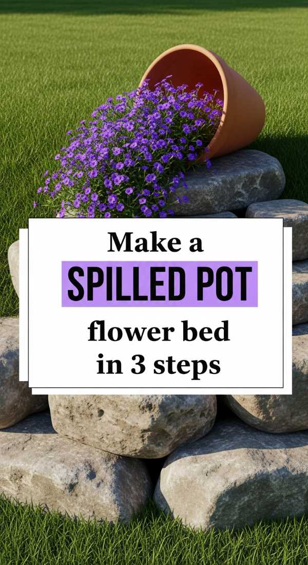 Make A Spilled Pot Flower Bed In 3 Steps 69fdc288d6757