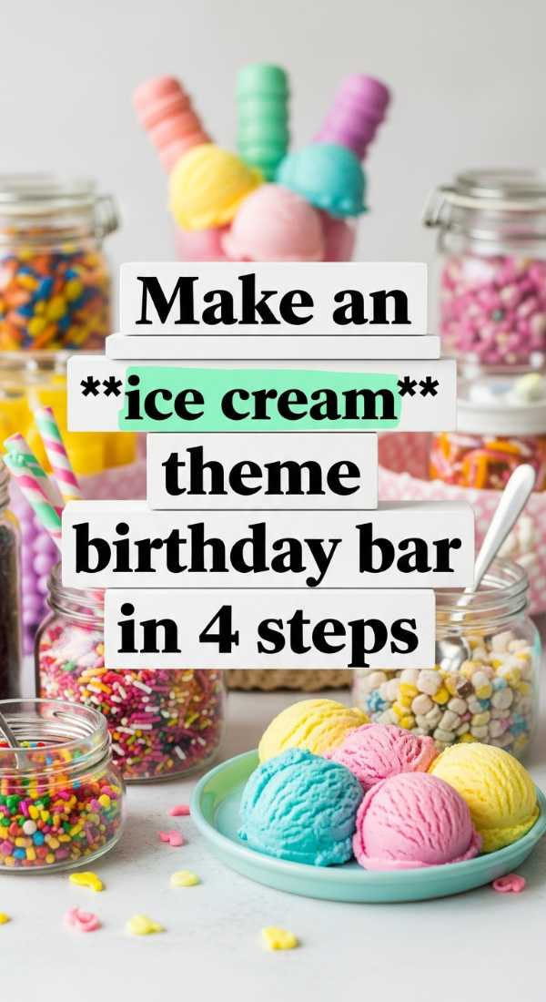 The Coolest Party Under the Sun: Your Ultimate Summer Birthday Planner Make An Ice Cream Theme Birthday Bar In 4 Steps 6a0de74fa776f