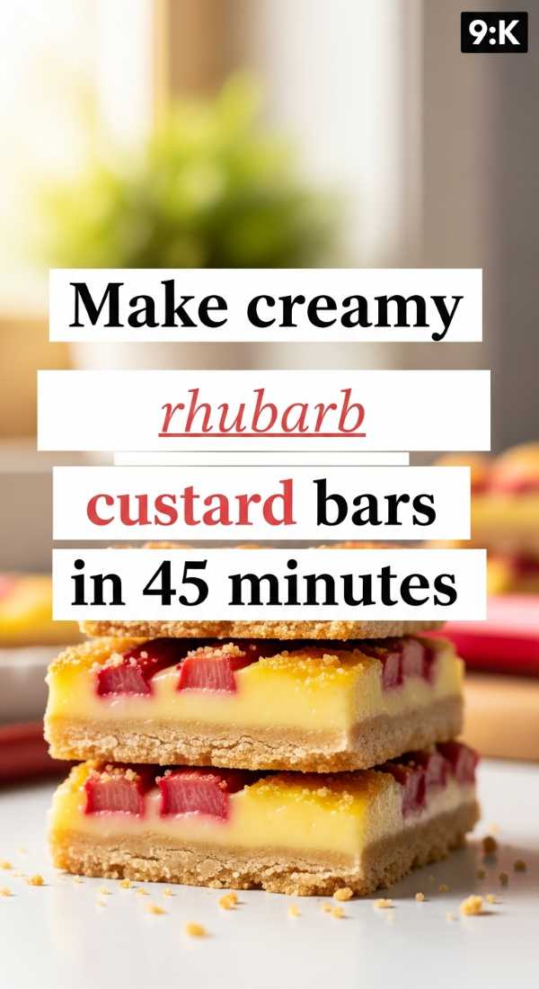 Make Creamy Rhubarb Custard Bars In 45 Minutes 69fd8aa186266