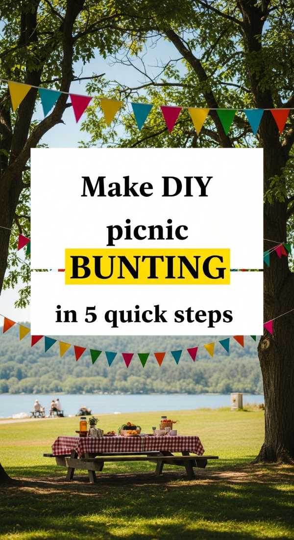 Picnic Goals: 7 Secrets to Hosting an Instagram-Worthy Outdoor Soiree Make Diy Picnic Bunting In 5 Quick Steps 6a057d93c704d