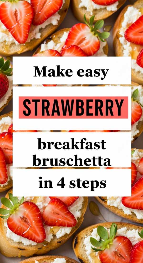 Make Easy Strawberry Breakfast Bruschetta In 4 Steps 69f6f4b601c44