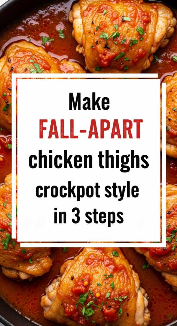 Make Fall Apart Chicken Thighs Crockpot Style In 3 Steps 6a14422a2bcdf