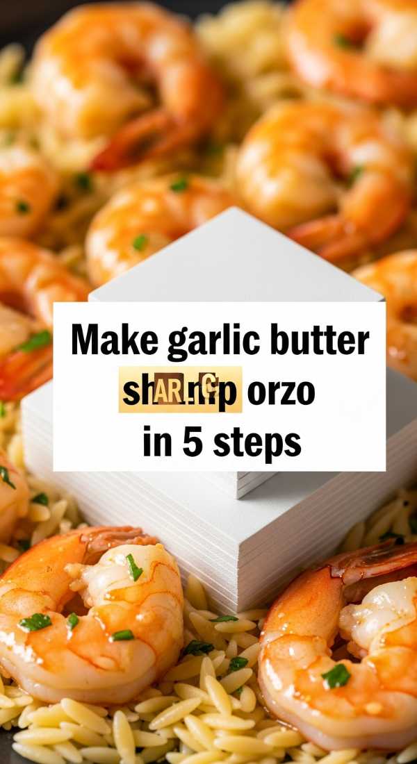 Make Garlic Butter Shrimp Orzo In 5 Steps 69fc191d0418e