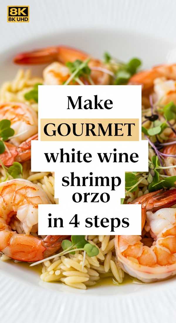 Make Gourmet White Wine Shrimp Orzo In 4 Steps 6a017db6c4db9