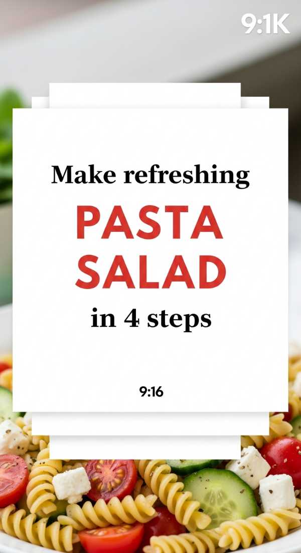 Make Refreshing Pasta Salad In 4 Steps 6a1097cc07e8b
