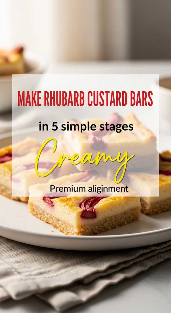 Pink Perfection: Our Most Requested Rhubarb Recipes of All Time Make Rhubarb Custard Bars In 5 Simple Stages 6a149b371739e