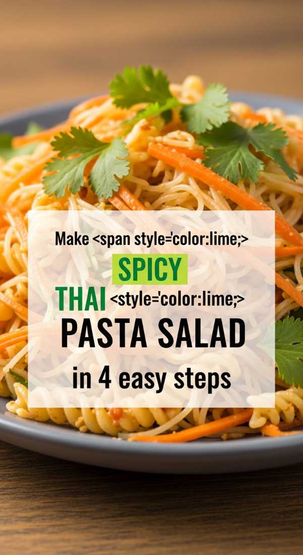 Make Spicy Thai Pasta Salad In 4 Easy Steps 6a041680724b0