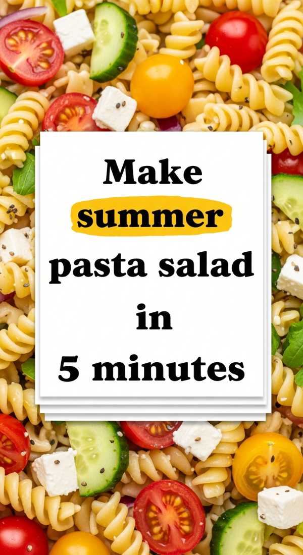 Carbs & Greens: The Ultimate Pasta and Salad Pairing Guide Make Summer Pasta Salad In 5 Minutes 6a1097d2c9e1f