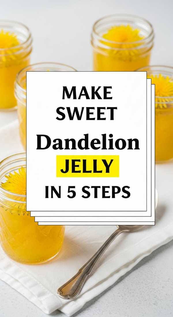 From Lawn to Table: Elevated Dandelion Recipes for the Modern Forager Make Sweet Dandelion Jelly In 5 Steps 69fd8897f2ea0