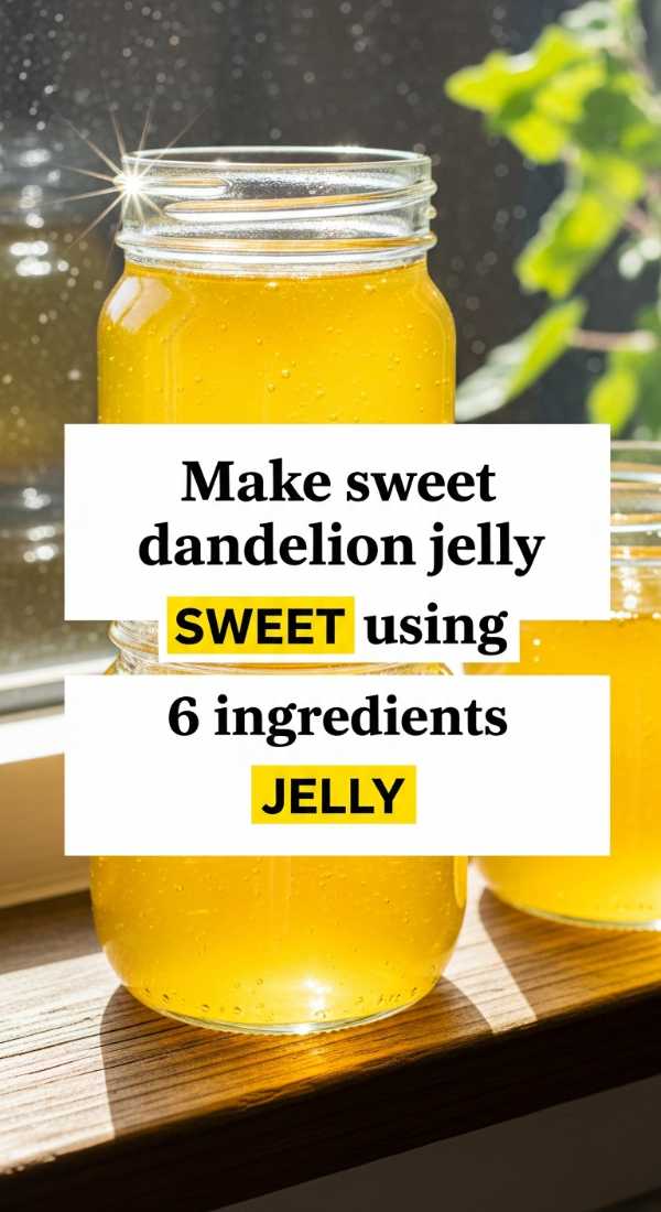 Make Sweet Dandelion Jelly Using 6 Ingredients 69f47b447df3b