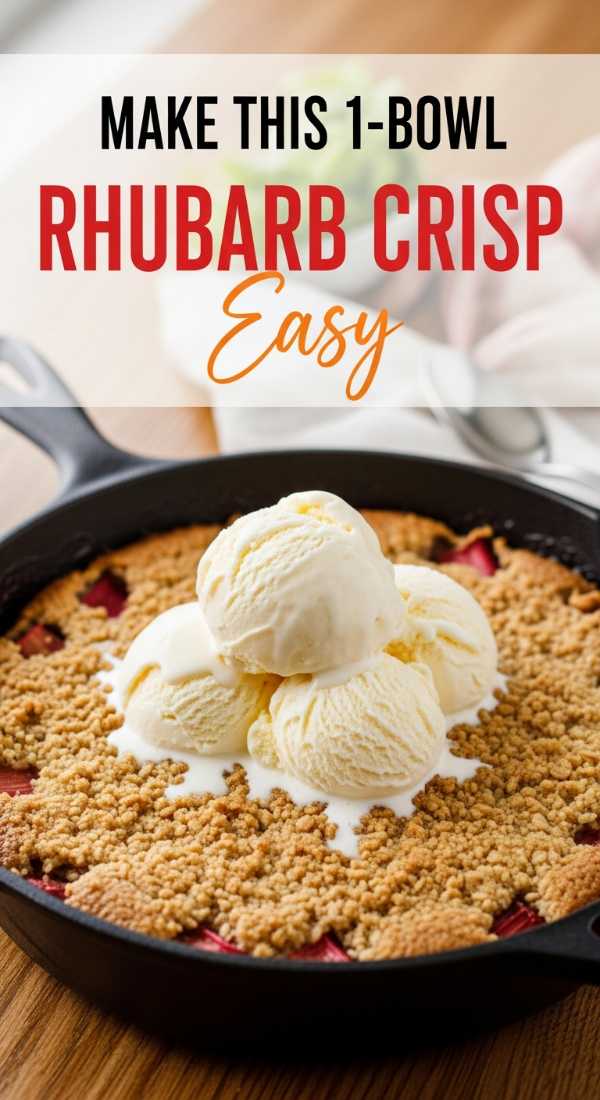 Make This 1 Bowl Rhubarb Crisp Recipe Today 6a149b29b5a9d