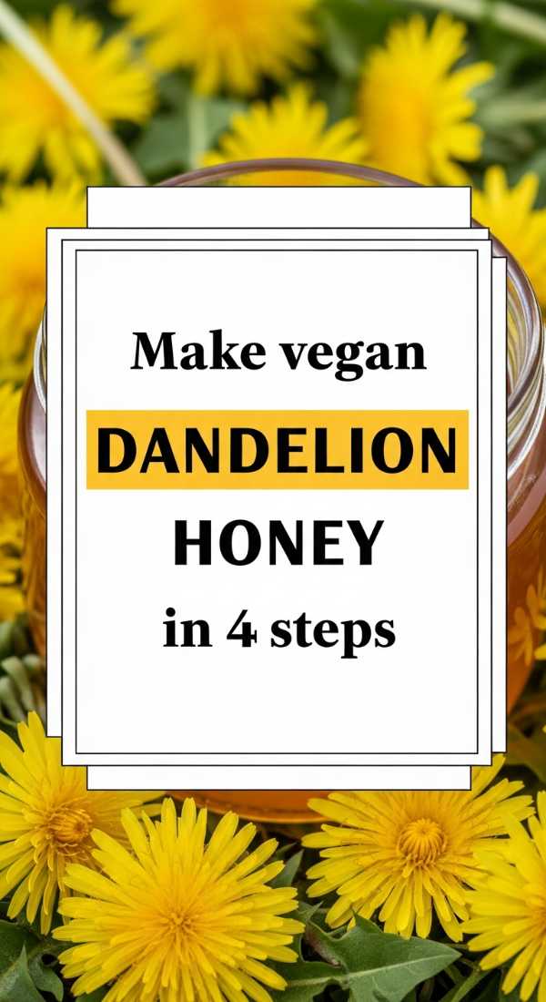 Make Vegan Dandelion Honey In 4 Steps 69f47b4746a66