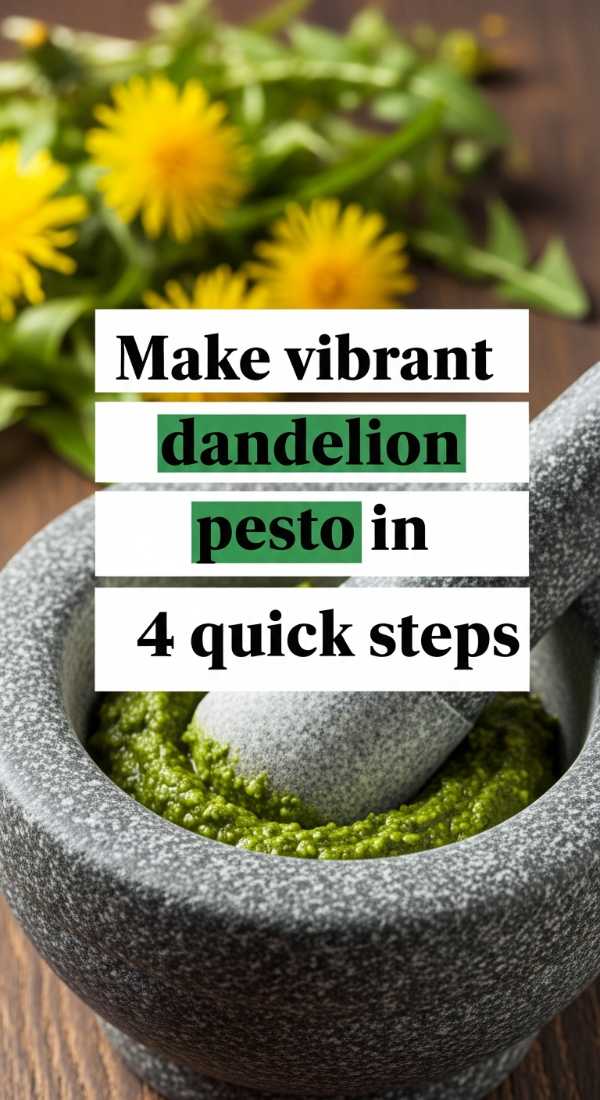 Make Vibrant Dandelion Pesto In 4 Quick Steps 69f47a02de1d7