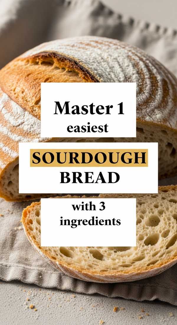 Master 1 Easiest Sourdough Bread Recipe With 3 Ingredients 6a06ee5a63e85
