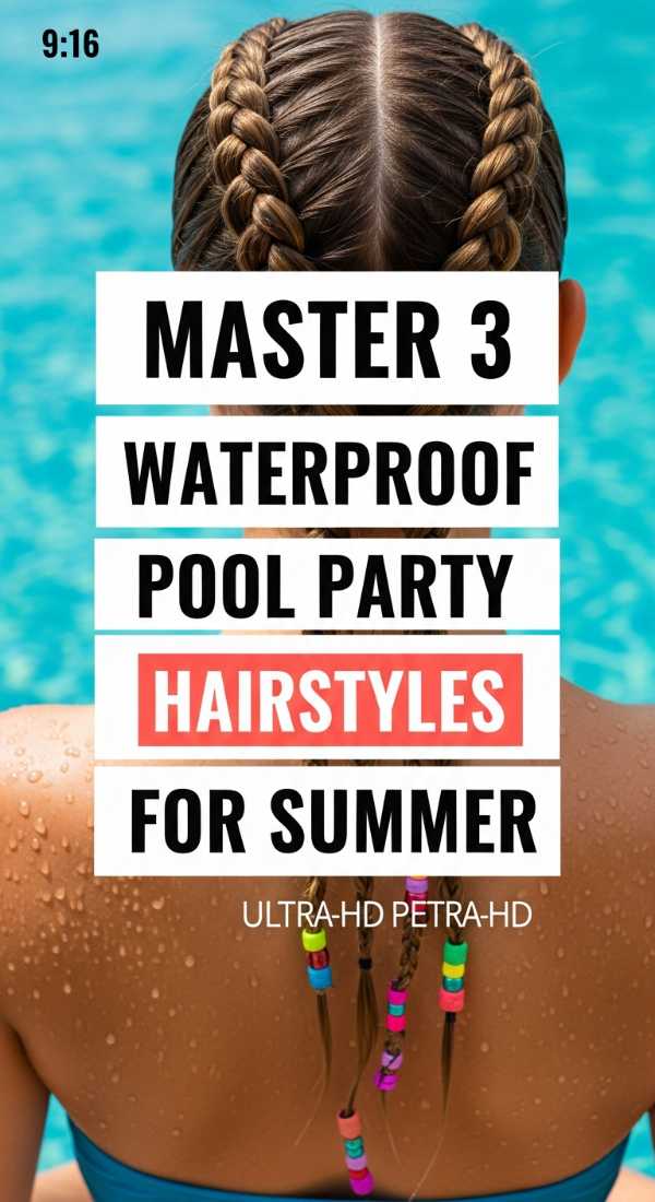 Master 3 Waterproof Pool Party Hairstyles For Summer 6a18a6936723d