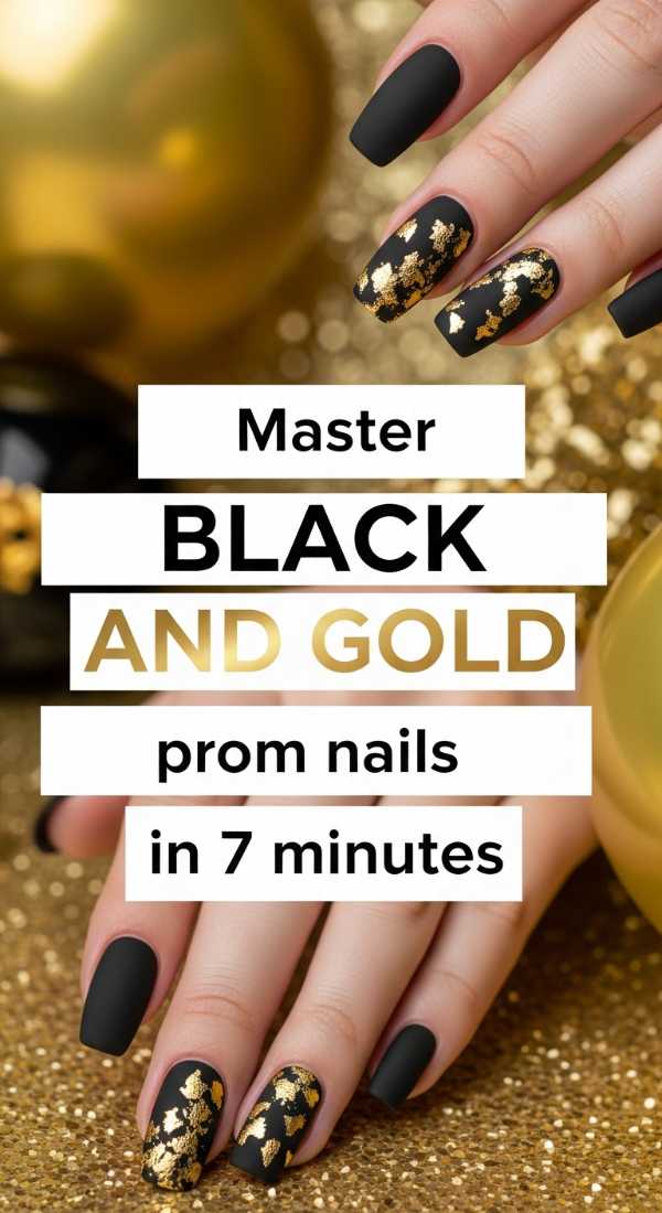 Master Black And Gold Prom Nails In 7 Minutes 69ff5aa2a0bb5