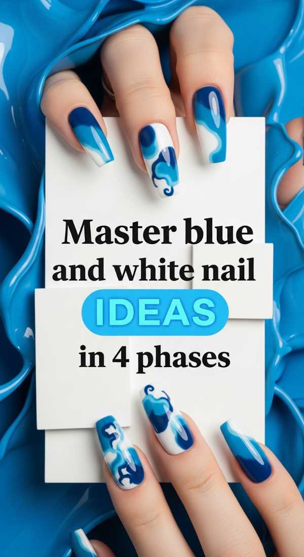 Master Blue And White Nail Ideas In 4 Phases 69fc7f6739ad7