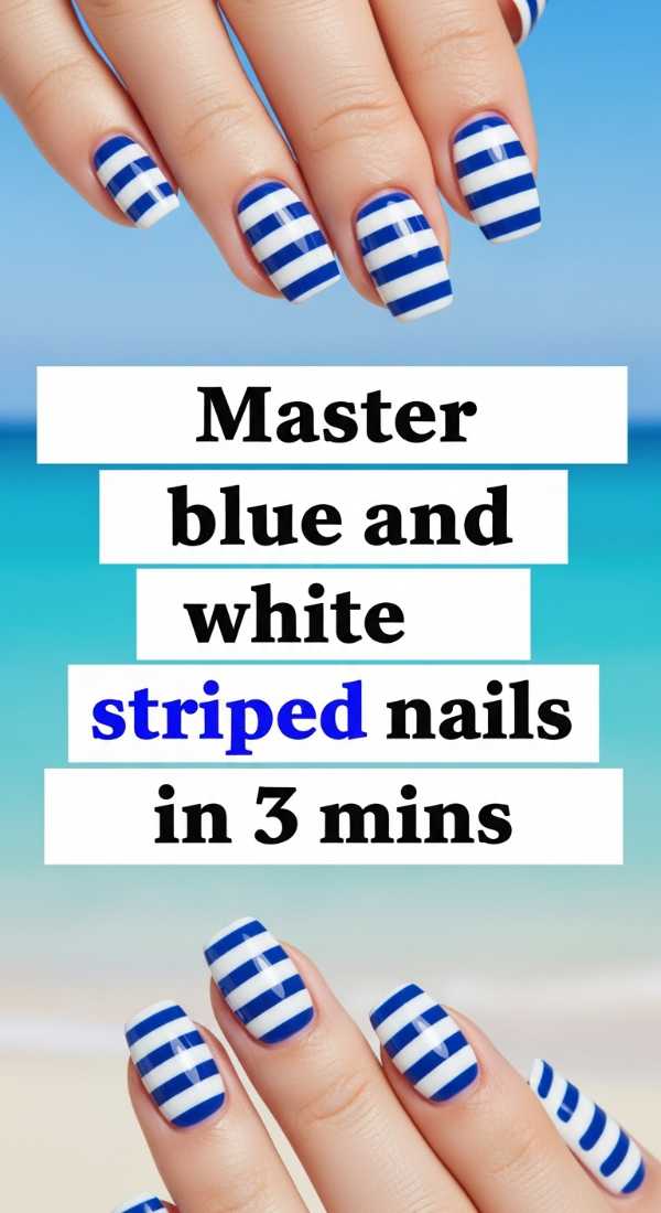 Master Blue And White Striped Nails In 3 Mins 69f4c11d00fd5