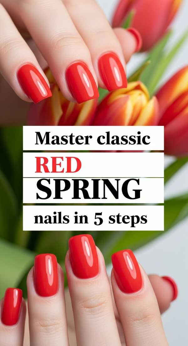 Master Classic Red Spring Nails In 5 Steps 69fb987aa5bf9