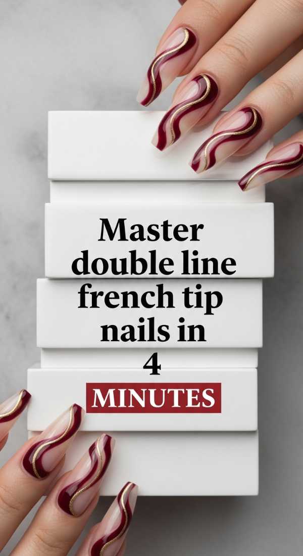 Master Double Line French Tip Nails In 4 Minutes 6a1a998c03fe4