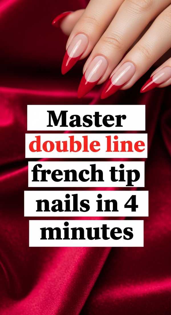 Master Double Line French Tip Nails In 4 Minutes 6a1a999497d28