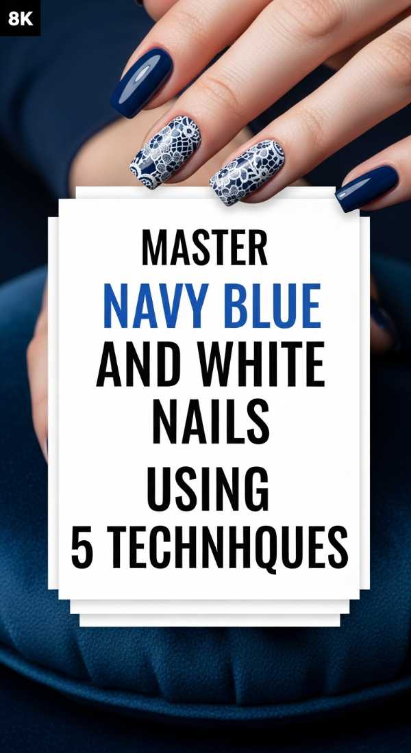 Master Navy Blue And White Nails Using 5 Techniques 6a0059e6e5b00