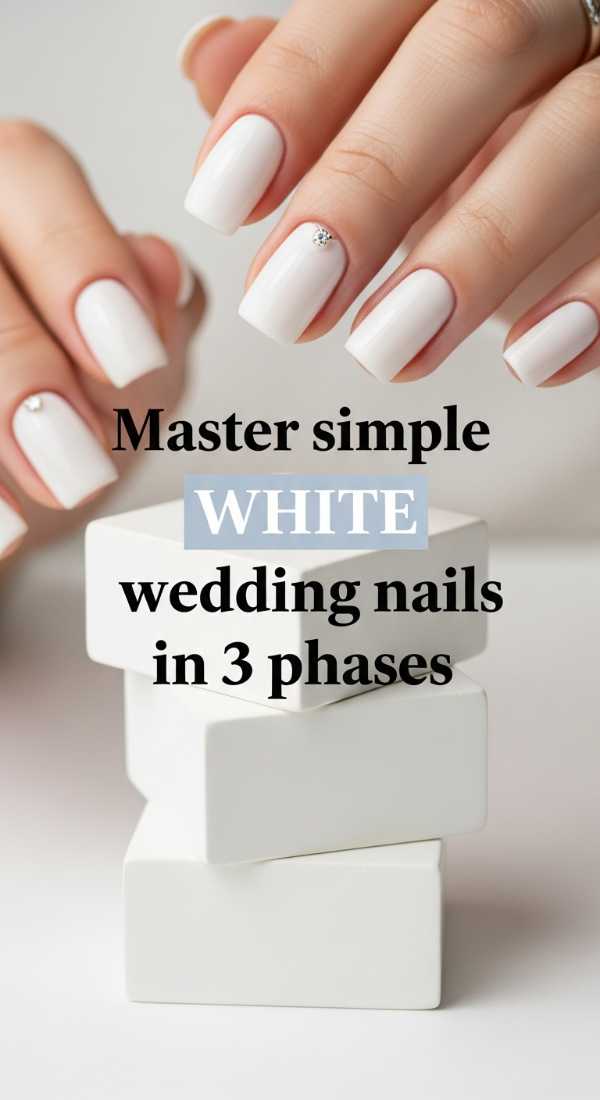Master Simple White Wedding Nails In 3 Phases 6a021e6e878ca