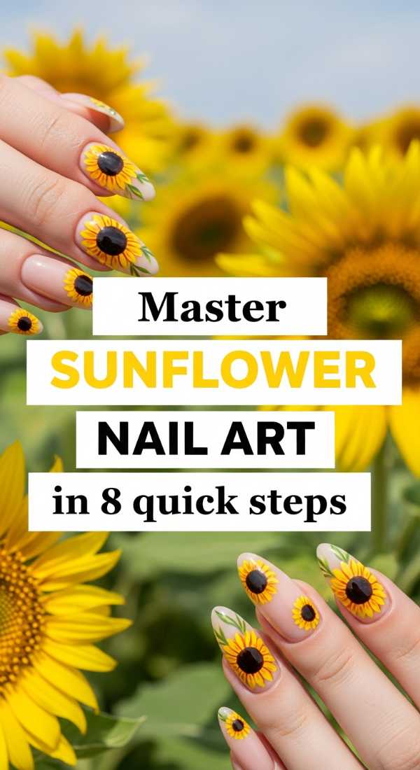 Master Sunflower Nail Art In 8 Quick Steps 69ff5955ed6f0