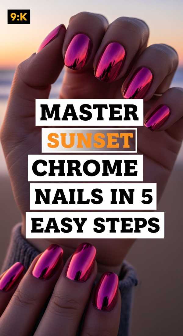 Master Sunset Chrome Nails In 5 Easy Steps 6a059f977c1d8