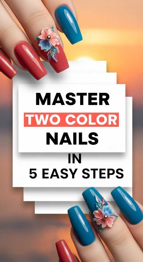 Beyond the Polish: Stunning 3D Nail Art Designs You Can Do at Home Master Two Color Nails In 5 Easy Steps 6a0f1123b9cf5