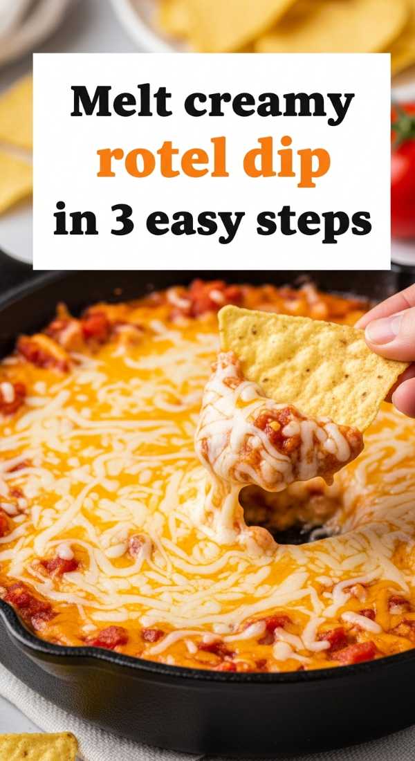 Sizzle & Chill: 10 No-Stress Summer Recipes for Easy Entertaining Melt Creamy Rotel Dip In 3 Easy Steps 6a10d06e7f8f9