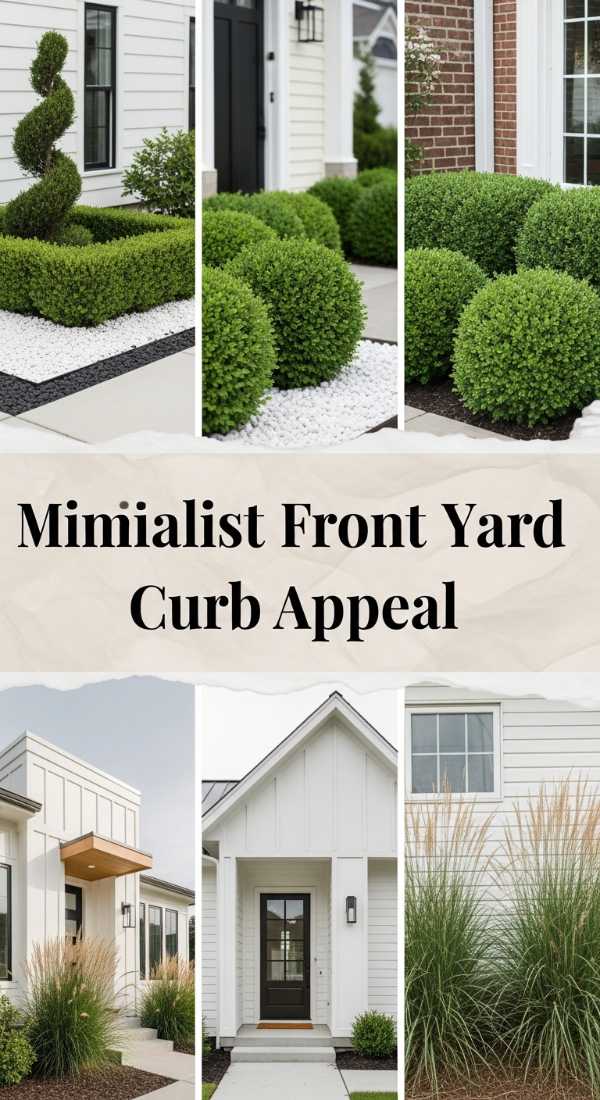 Minimalist Grandeur: Transforming Your Yard into a Modern Masterpiece Minimalist Front Yard Curb Appeal 69ff4762768bb