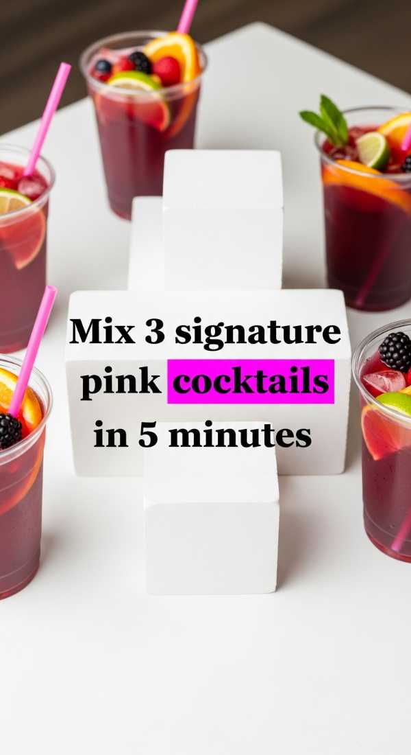 Cheers to Love: Your Definitive Wedding Party Checklist Mix 3 Signature Pink Cocktails In 5 Minutes 6a00568539c66